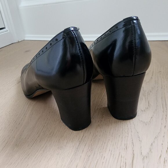 Bravo Browns size 7.5 square toe stacked heels - Picture 8 of 11